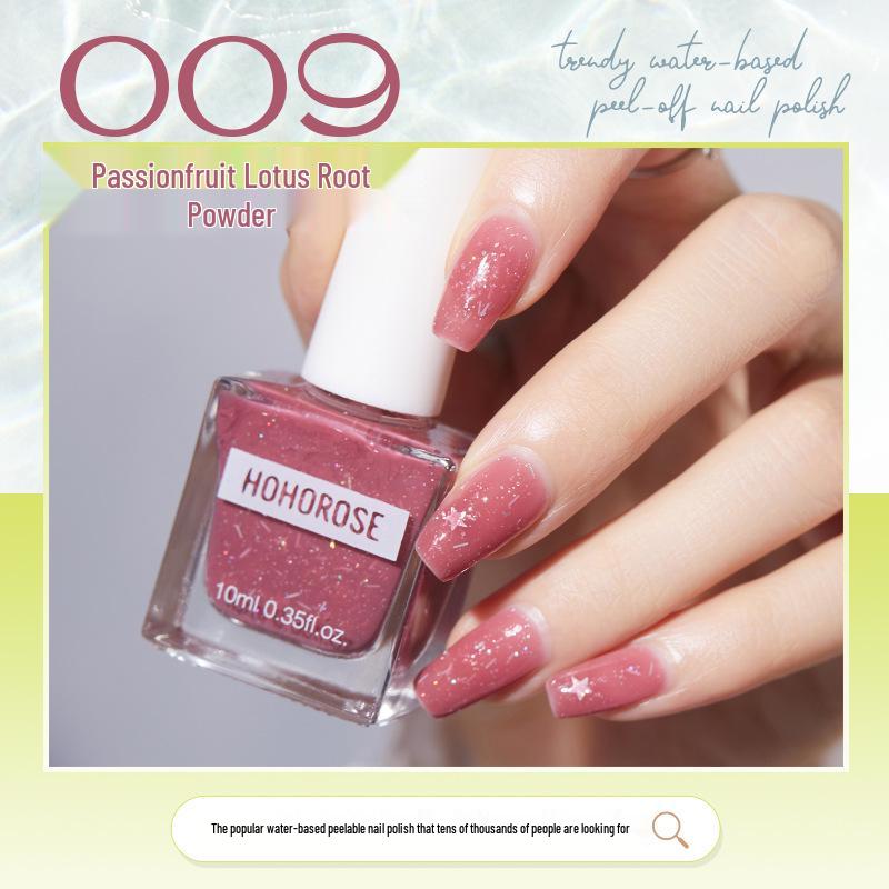 HOHOROSE Quick-Dry Water-Based, Peelable Nail Polish, 10ml, Perfect for Students
