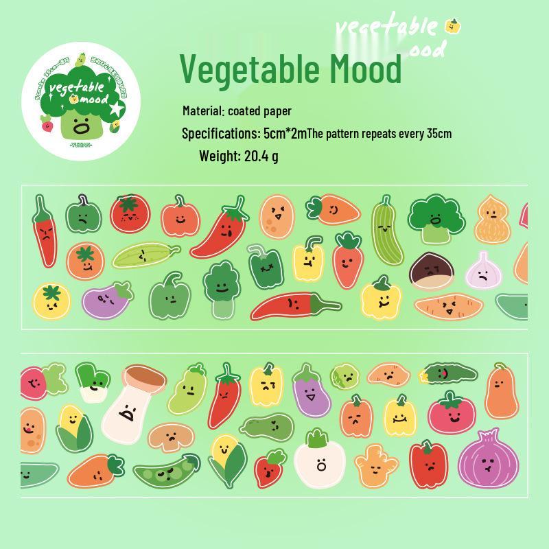 Yuxian Cute Expression Die-Cut Tape for Journals & Diaries – Decorative and Adorable Mood Patterns