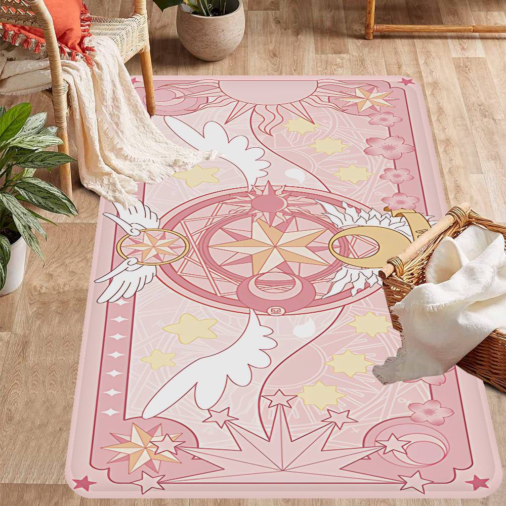 C-Cardcaptor Sakura Anime Floor Mat Retro Multiple Choice Living Room Kitchen Rug Non-Slip Modern Home Decor