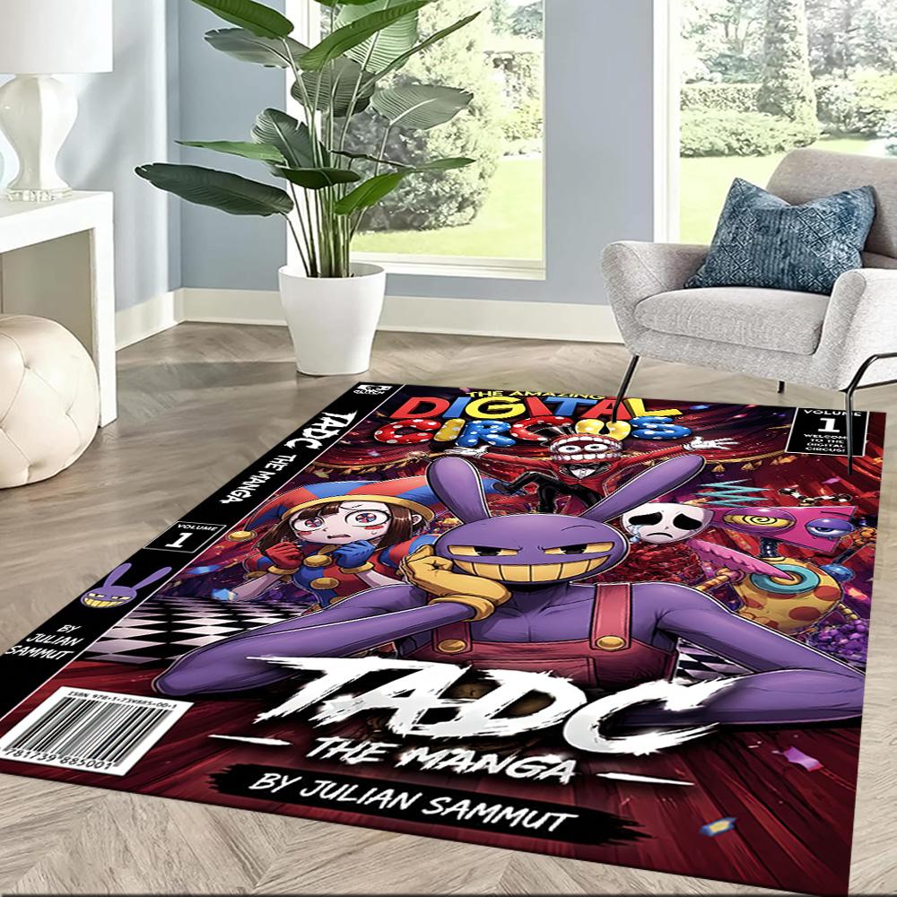 Digital Circus Area Rug Design For Outdoor Dining Room Living Rooms Foyer Antislip Carpet Anime Office Decor Gift For Festivals