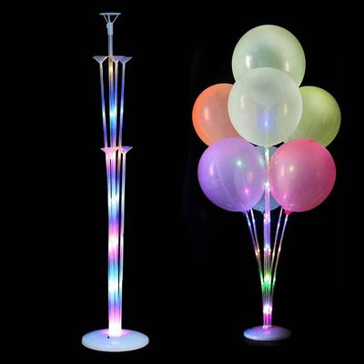 Kit Supporto Palloncini LED Colorati Luminosi Supporto in Plastica per Palloncini Bastoncini Supporti per