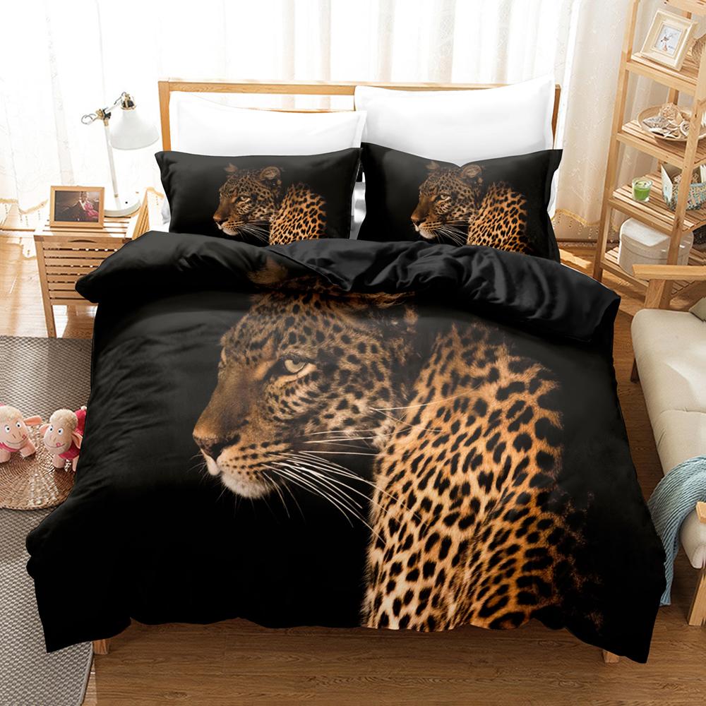 Set Biancheria da Letto 3D Il Leopardo Set Copripiumino Con Federe Letto Singolo Matrimoniale Queen King Biancheria da Letto