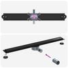 2 in 1 Shower Drain with 360 degrees  Siphon Black 90 cm Stainless Steel 304