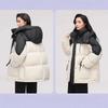 Winter New Down Cotton Clothes Short Thickened Niche Color Matching Hooded Jacket Cotton Clothes Tide