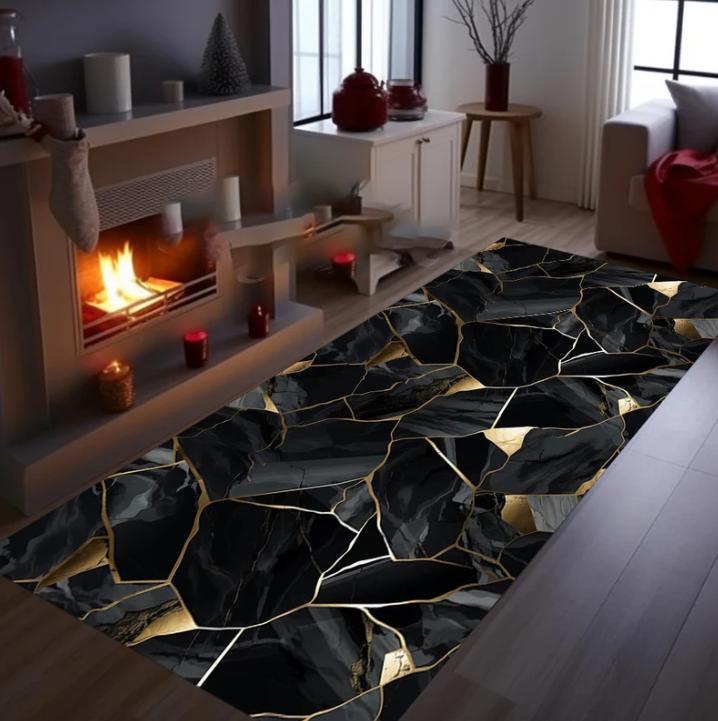 Ковер-дорожка в стиле ар-деко Ковер ар-деко Ковер с эффектом мрамора Мраморный ковер ар-деко Мраморный ковер-дорожка Мраморный ковер для зоны Ар-деко Современный ковер-дорожка 40X120CM