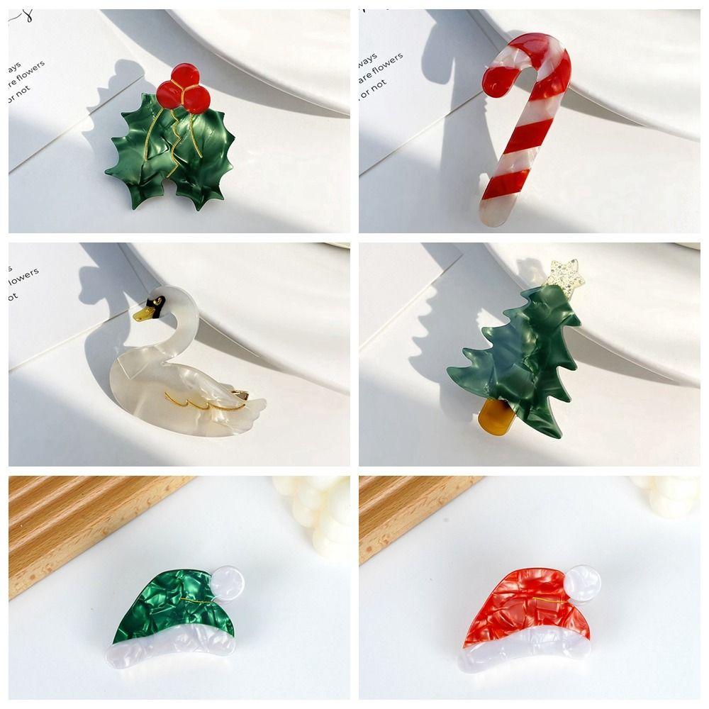 Swan Christmas Tree Hair Clip Acetic Acid Coucou Shark Clip Christmas