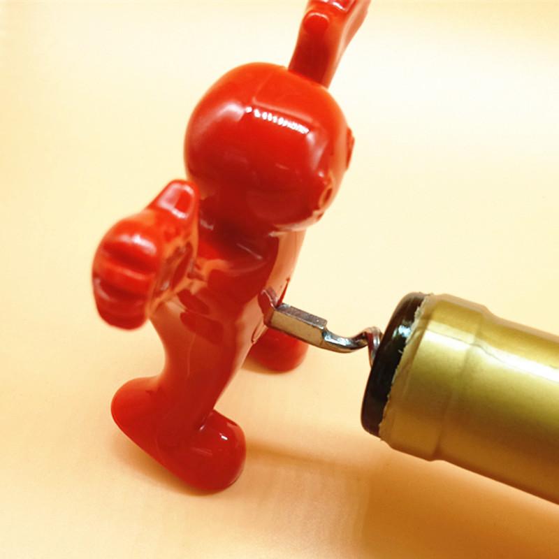 Small Red Man Funny Wine Opener With Pp Material For Party Celebrations