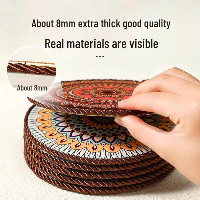High Temperature Resistant Retro Enamel Pot Mat: Non-Slip, Anti-Scald Ceramic Pad for Dining Table