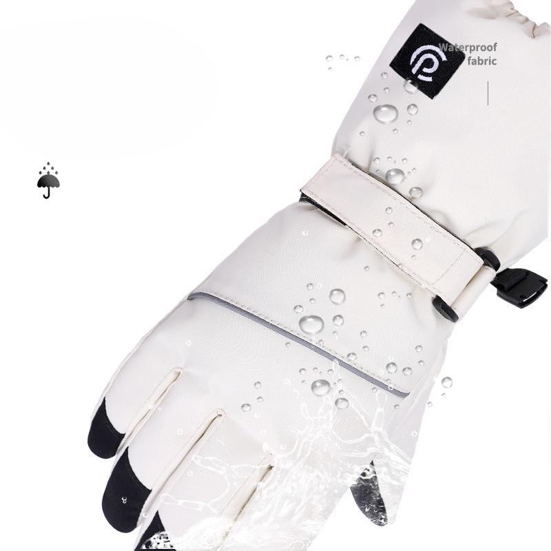 Warm Five Fingered Children's Outdoor Gloves  Winter Cycling Waterproof Student and Teenager Ski Gloves