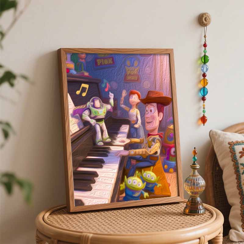 Disney Toy Story Digital Oil Painting Art Kit Handmade Coloring Painting Home Decor