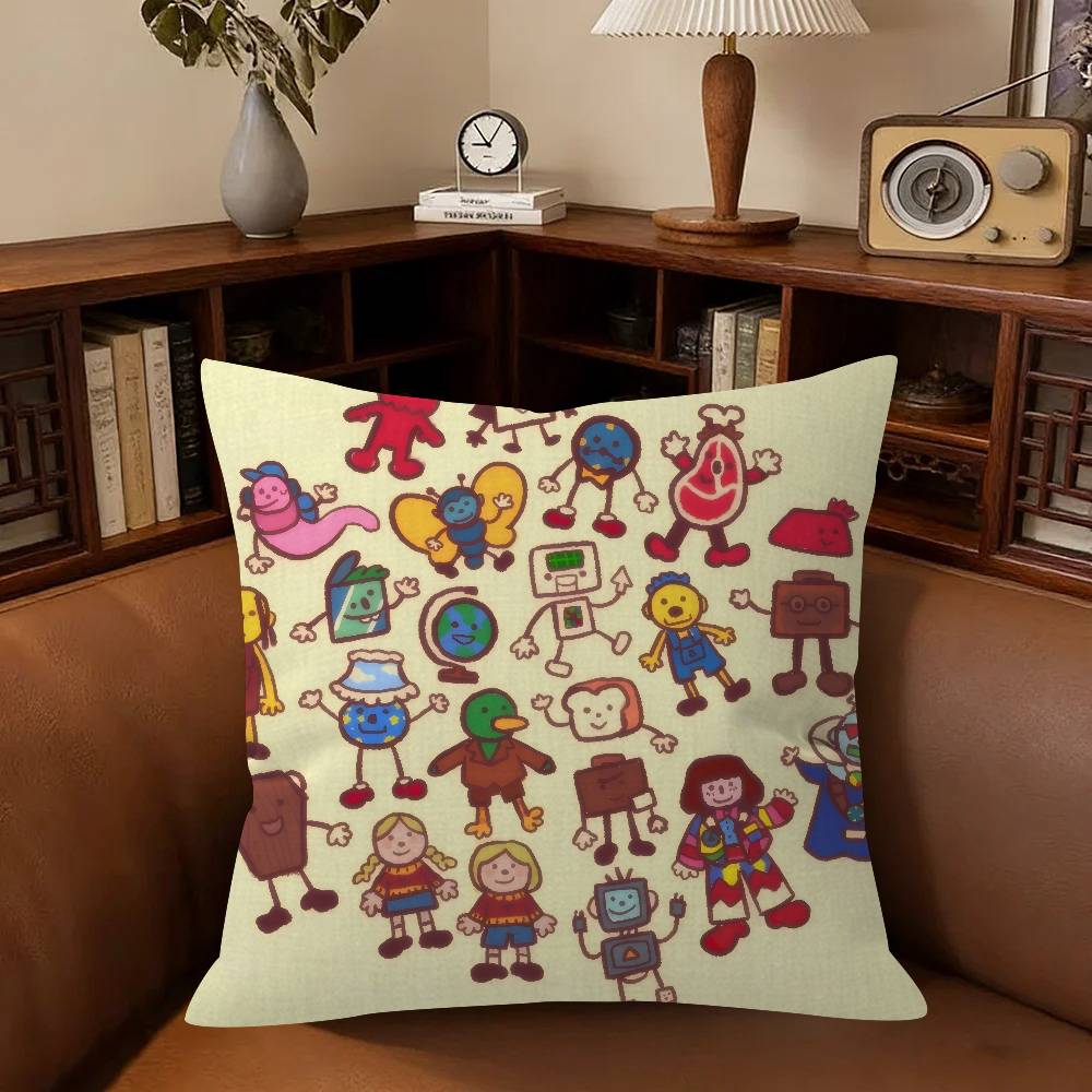 Dont Hug Me Im SScared Pillow Covers Cartoon Sofa Decorative Home Doublesided Printing Short Plush Cute Cushion Cover