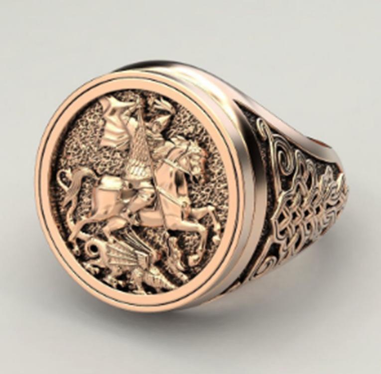 Multi-Color Personalized Horseback Riding Retro Ring Creative Single Product Creative Beauty