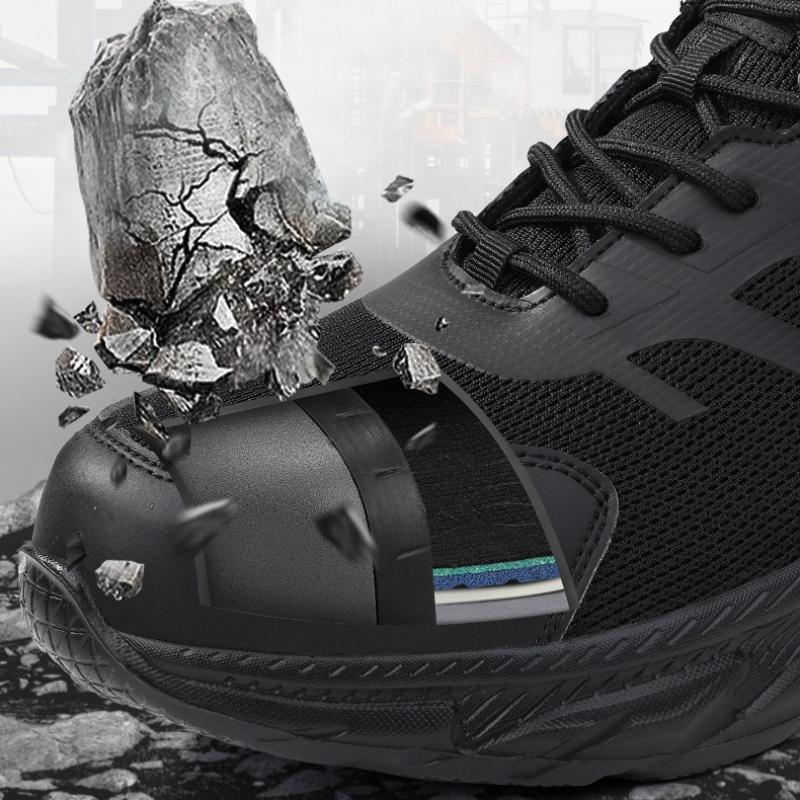 Work Sneakers Men Anti-smash Anti Puncture Safety Shoe Men Boots Rotating Button Indestructible Breathable The Four Seasons Shoe