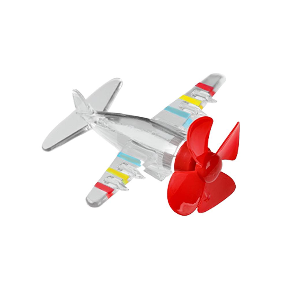 1/2PCS Wind Powered Airplane Car Ornament Colorful LED Lights for Motorcycle Bike Auto Handlebar Spinning Dashboard Accessories