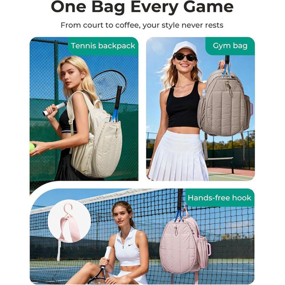 Large Capacity Tennis Backpack Holds 2 Rackets Pickleball Racket Bag Tennis Bag for Women