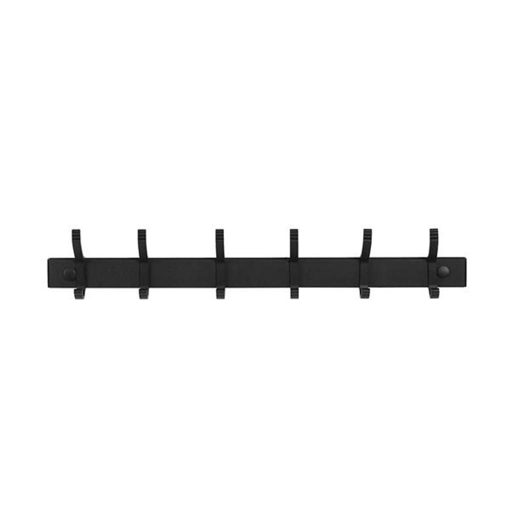 12-Hook Hanger (Black)/Wall-Mounted Bathroom Hanger/Bag Hanger