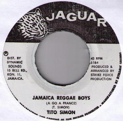 7-Zoll Schallplatte TITO SIMON - Jamaica Reggae Boys J164 Jaguar Jamaica Reggae, Ska & Dub Gebraucht