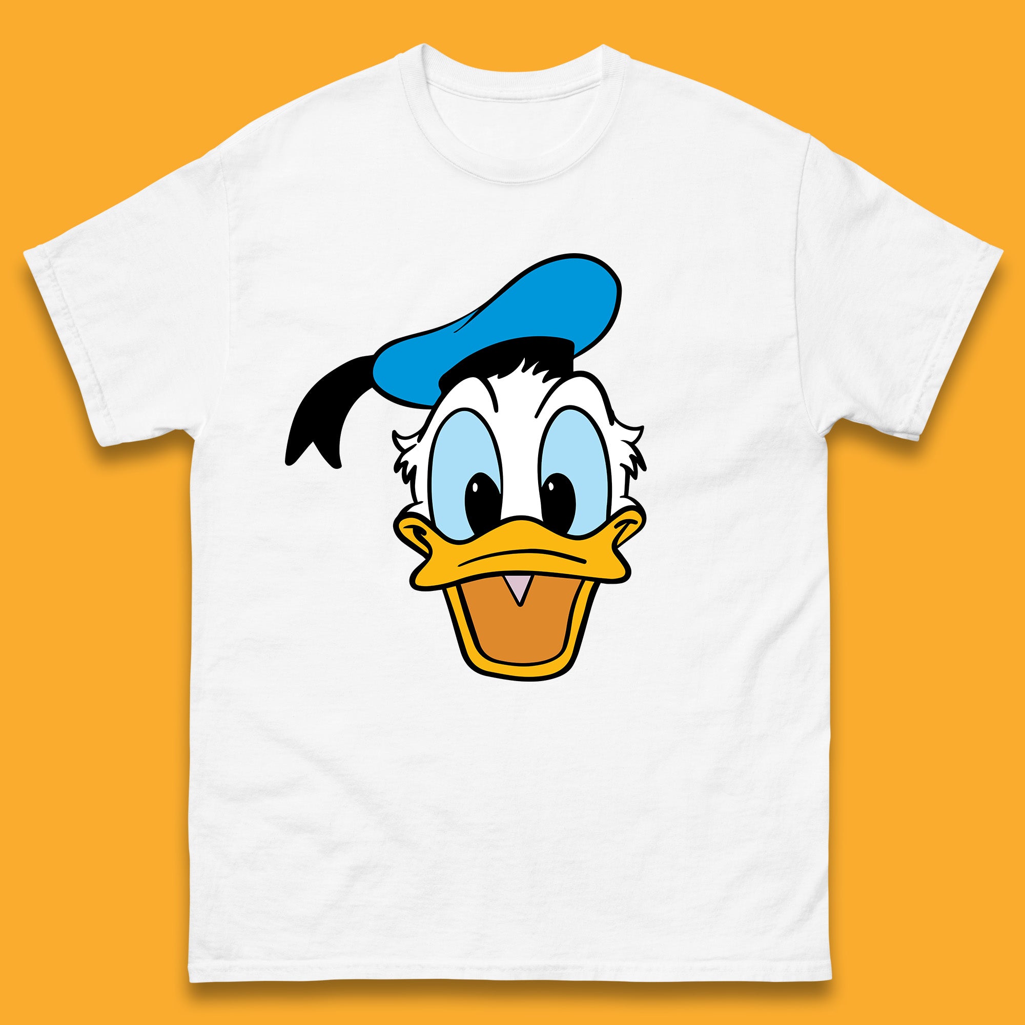 

Donald Duck And Daisy Duck Face Cartoon Characters Disneyland Vacation Trip Disney World Mens Tee Top XL