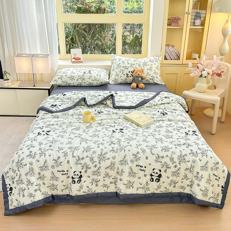 2026 New Printed Quilt Skin-friendly Air-conditioning Quilt Single Double Summer Cool Quilt Spring and Autumn Beding Bed Cover Thin Quilt