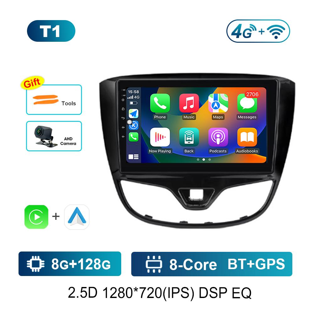 Video Multimedia Player 9 inch for Opel Karl 2017 - 2020 Android Car GPS Navi WiFi BT 4G WiFi Touch Screen Head Unit Cooling Fan