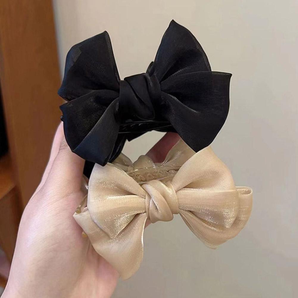 1PCS Bow Hair Clamp Back Head Hair Accessories Hair Clip Pastoral Style Hairpin Women Girls Headwear Accessories Christmas Gifts
