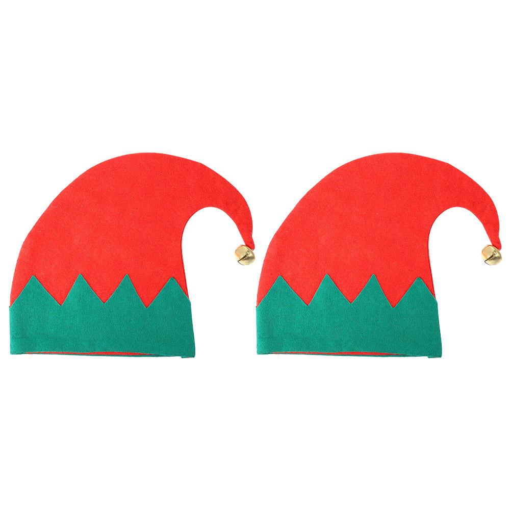 

2Pcs Christmas Elf Hats Kids Costume Soft Comfortable Non-Deforming Christmas Party Decoration Headdress Hat Kids Costume Hats other