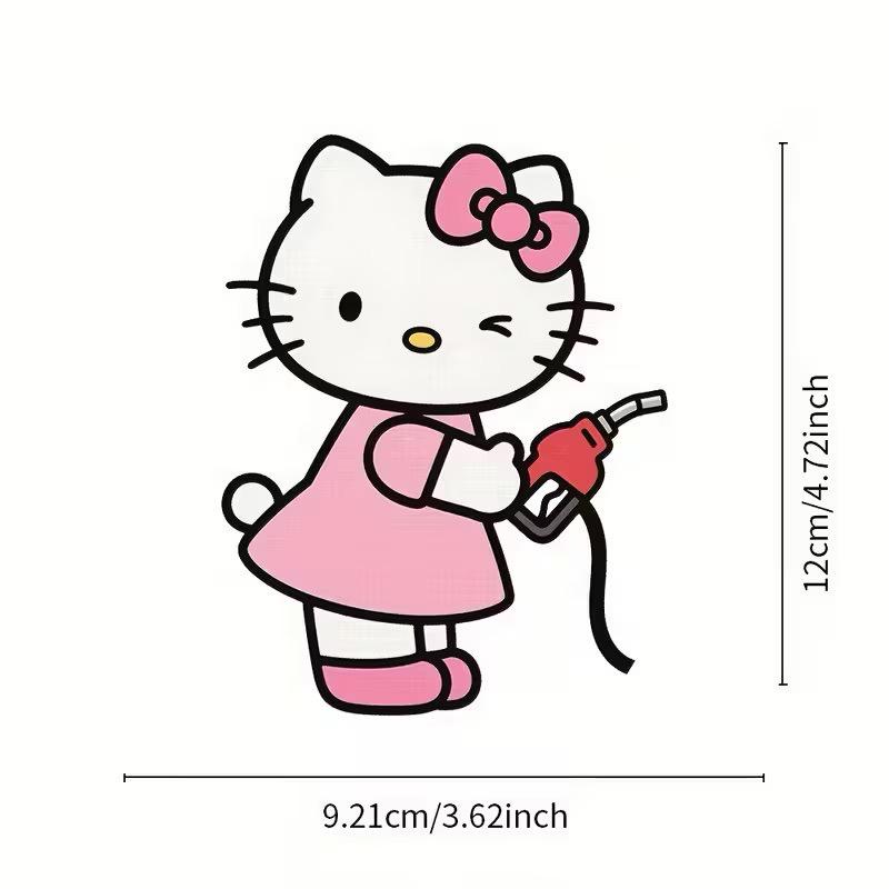 

New Cute Cartoon KT Cat Oil Cap Sticker for Car Decoration