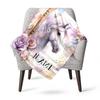 Flowers And Beautiful Horse Customize Your Name Blanket Used For Chair Office Sofa Bed Camping Soft And Warm Giving Friends And Relatives Birthday