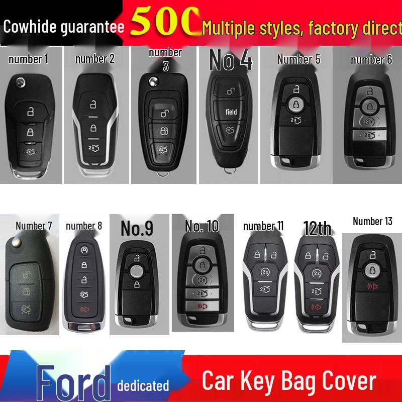 Compatible Key Cover for Ford: Mondeo, Kuga, Focus, Edge, Mustang