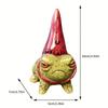 Creative Party Hat Cute Little Frog Statue Garden Courtyard Crafts Decoration Give Halloween Gift To Friends