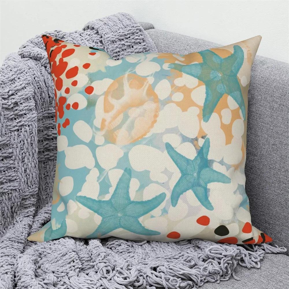 Ocean Sea Animal Blue Pillowcase Sofa Cushion Cover Decoration Bedroom  Throw