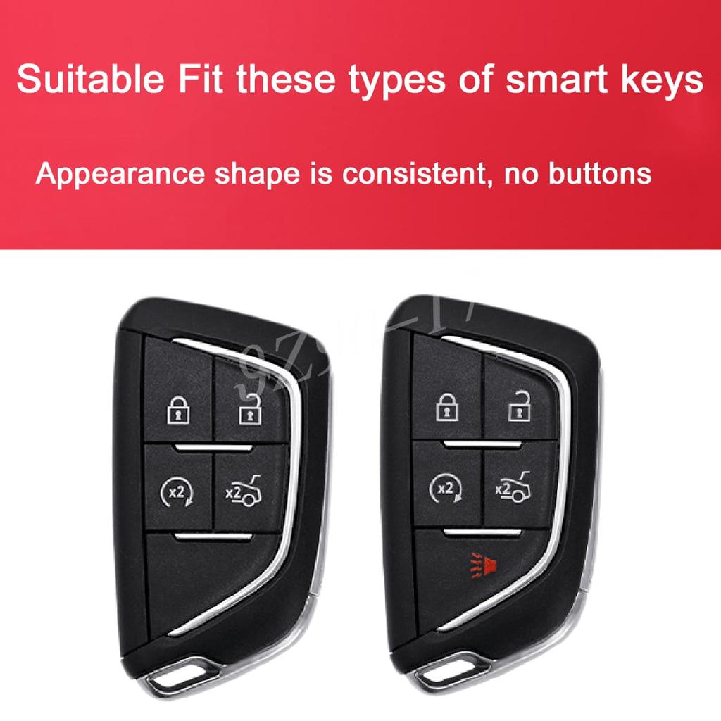 Tpu Fully Transparent Key Fob Case Cover Holder Keychain For Cadillac Xt4 Ct4 Ct5 Lyriq