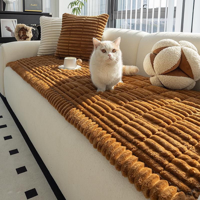 2025 Новая ОсеньЗима Толстая Теплая Противоскользящая Подушка для Дивана и Кожаный Чехол Устойчивый к Царапинам 45x45 cm Throw Pillow Cover 639₽