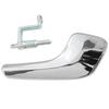 Opel Corsa D 06-14 Inner Door Handle CHROME Right + Inner Door Handle Pin 2 Pcs. SET