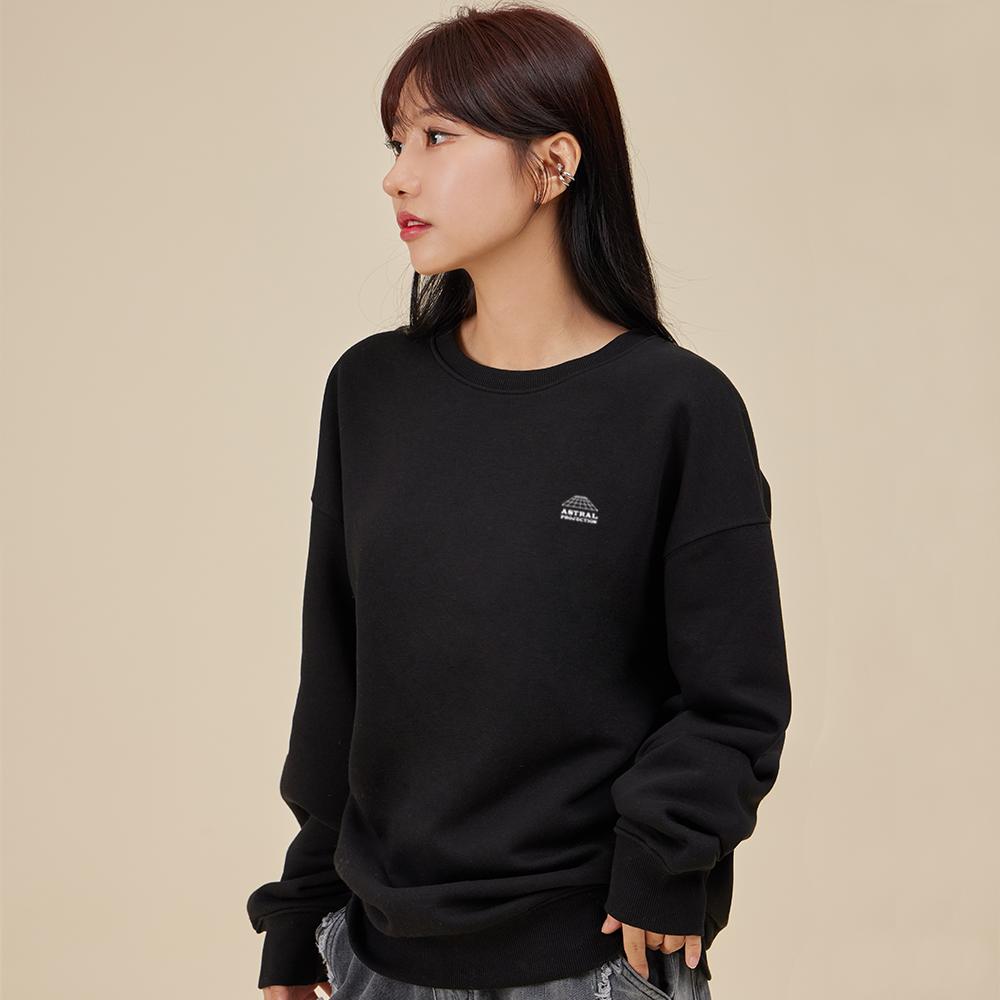 ASTRAL PROJECTION Signature Logo Loose Fit Sweatshirt_Black