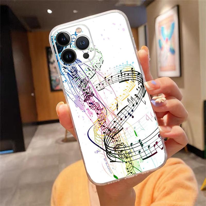Phone Case For iphone 17 Air 17 Pro Max 16 15 14 13 Pro Max 15 16 Pro 15Plus Music note piano