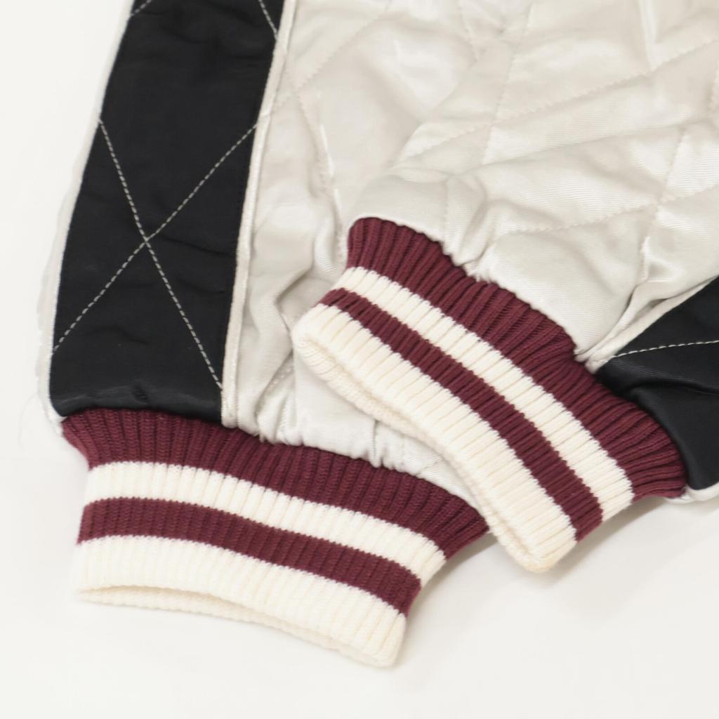 HOUSTON 51216 ALASKA HAWK Souvenir Jacket Sukajan Jacket M Black X whiteUsed