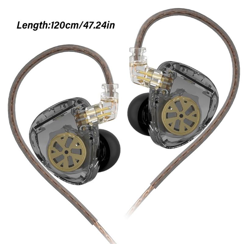 Double Dynamic Coils Earphones High Resolution Sound with Deeply Bass, Corded In Ear Earbud for Sports Gaming