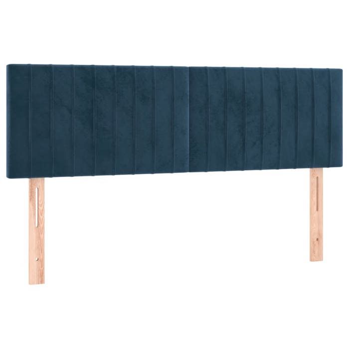 VidaXL 2x Têtes de Lit Meubles de Chambre à Coucher Accessoires de Lit Simple Têtes de Cadre de Lit Intérieur Bleu Foncé 346254