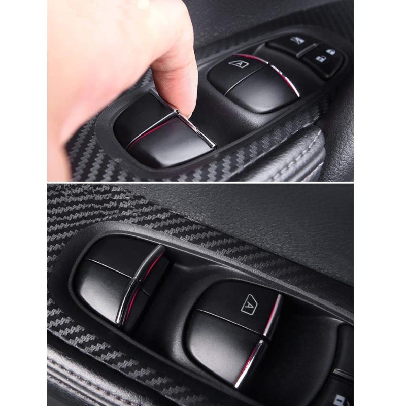 Car Window Glass Lift Button Trim Cover Sticker for X-Trail Qashqai