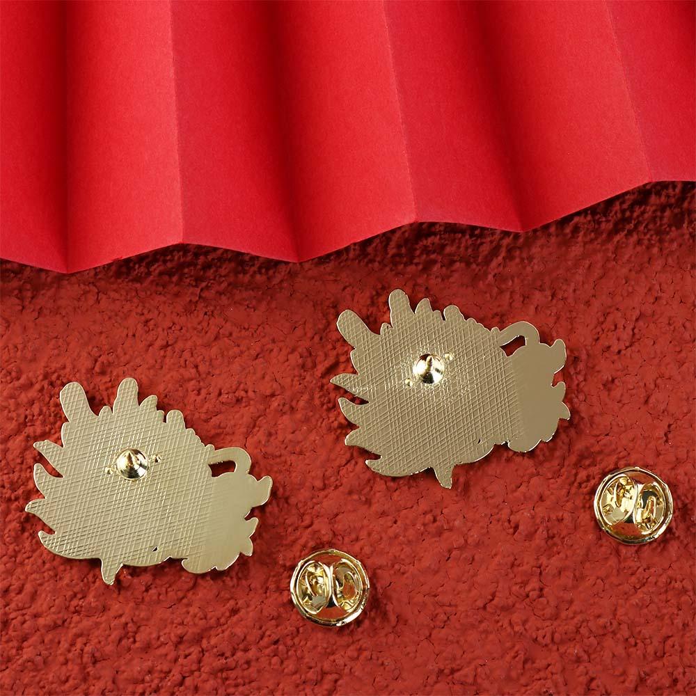 Dragon Head Dragon Year Brooch Dragon Year Cartoon Pin Brooch Fashion Dragon Head Brooch  Kids Gift