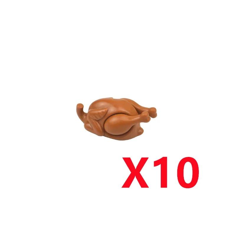 

MOC Городские строительные блоки Игрушка Аксессуары для еды Мини-кирпич Гриб Рыба Яблоко Хот-дог Торт Пицца Куриная ножка Коробка для мороженого K031