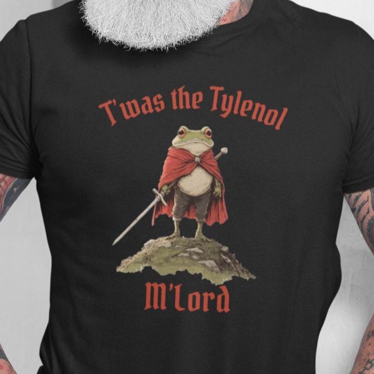Tylenol shirt, Twas the Tylenol M lord: Funny Anti RFK Jr Frog Liberal Meme shirt, Anti Trump Tee XL