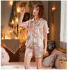 Women's Summer Ice Silk Pajama Set: Loose Fit, Short Sleeve, Shorts, Japanese Princess Style