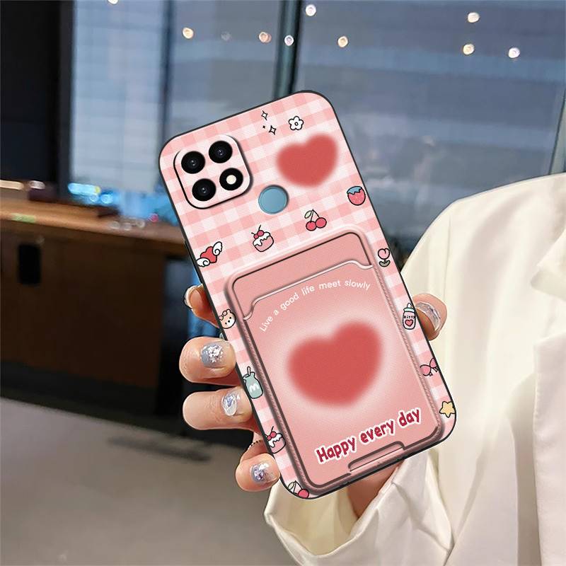 Cover Full wrap Phone Case For OPPO A15 4G/A15S/A35 2021 Durable Anti-knock Card sleeve Graffiti Soft case Cute TPU