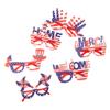 6PCS 4th of July Glasses Patriotic Decorations Accessories American Flag Sunglasses Independence Day Party Favors Red White Blue