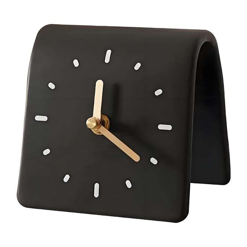 Small Desk Clock Decorative Table Clocks Silents Clock Analog Clocks Battery Operated for Nursery Living Room Bedroom