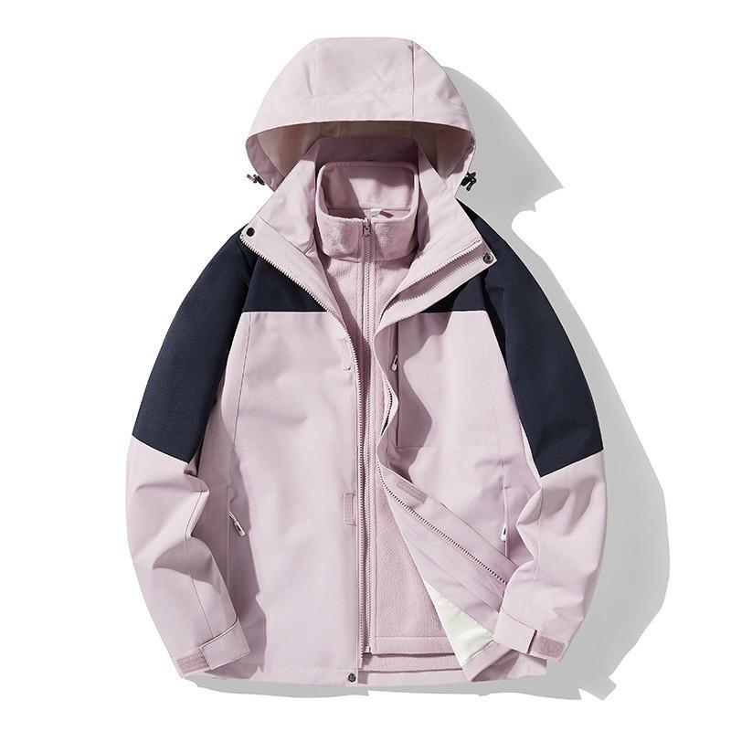 Mens Womens 3-in-1 Waterproof Windproof Insulated Outdoor Jacket With Removable Fleece Liner Hiking Skiing Camping