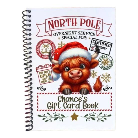 Christmas Gift Card Book Spiral-Bound Gift Cards Holder DIY Merry Christmas College Survival Kit for Students Graduation Gifts