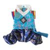 Korean Traditional Hanbok Pet Outfit With Embroidery Silk Dress Pants Dogs Cats Small Pets